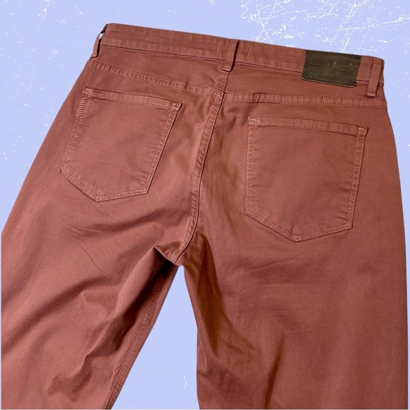 PAIGE Denim ‘Normandie’ Straight Leg Men’s Jeans in “Canyon Red” Size 32 - Picture 10 of 14